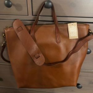 MADEWELL ZIP-TOP TRANSPORT CROSSBODY TOTE NWT